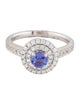 Effy Jewelry 14K Tanzanite & Diamond Double Halo Cocktail Ring