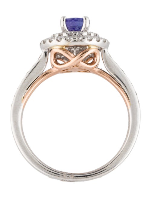 Effy Jewelry 14K Tanzanite & Diamond Double Halo Cocktail Ring