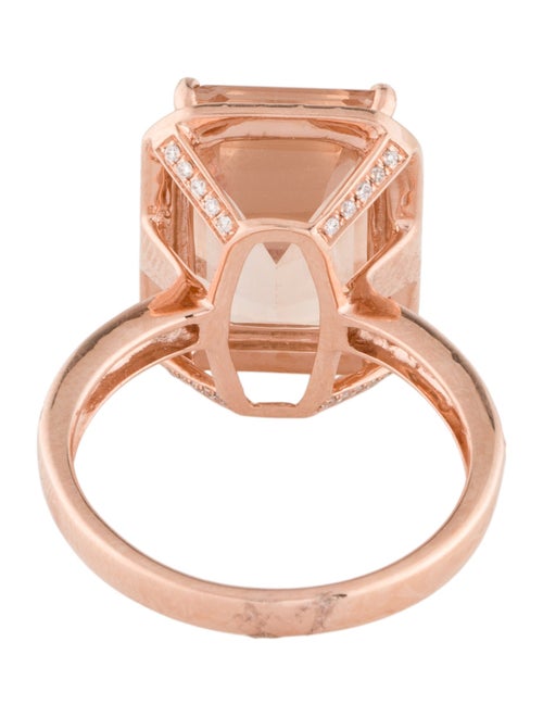 Effy Jewelry 14K 7.07ct Morganite & Diamond Cocktail Ring
