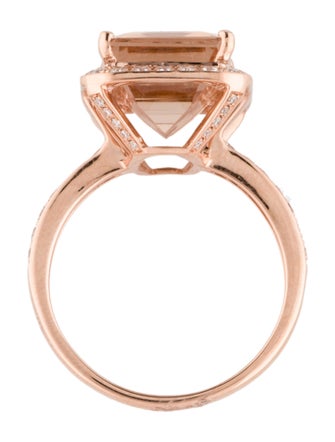 Effy Jewelry 14K 7.07ct Morganite & Diamond Cocktail Ring