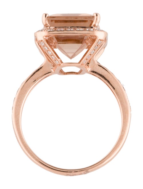 Effy Jewelry 14K 7.07ct Morganite & Diamond Cocktail Ring