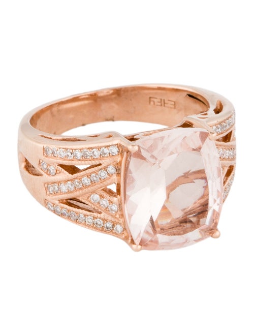 Effy Jewelry 14K 4.51ct Morganite & Diamond Cocktail Ring