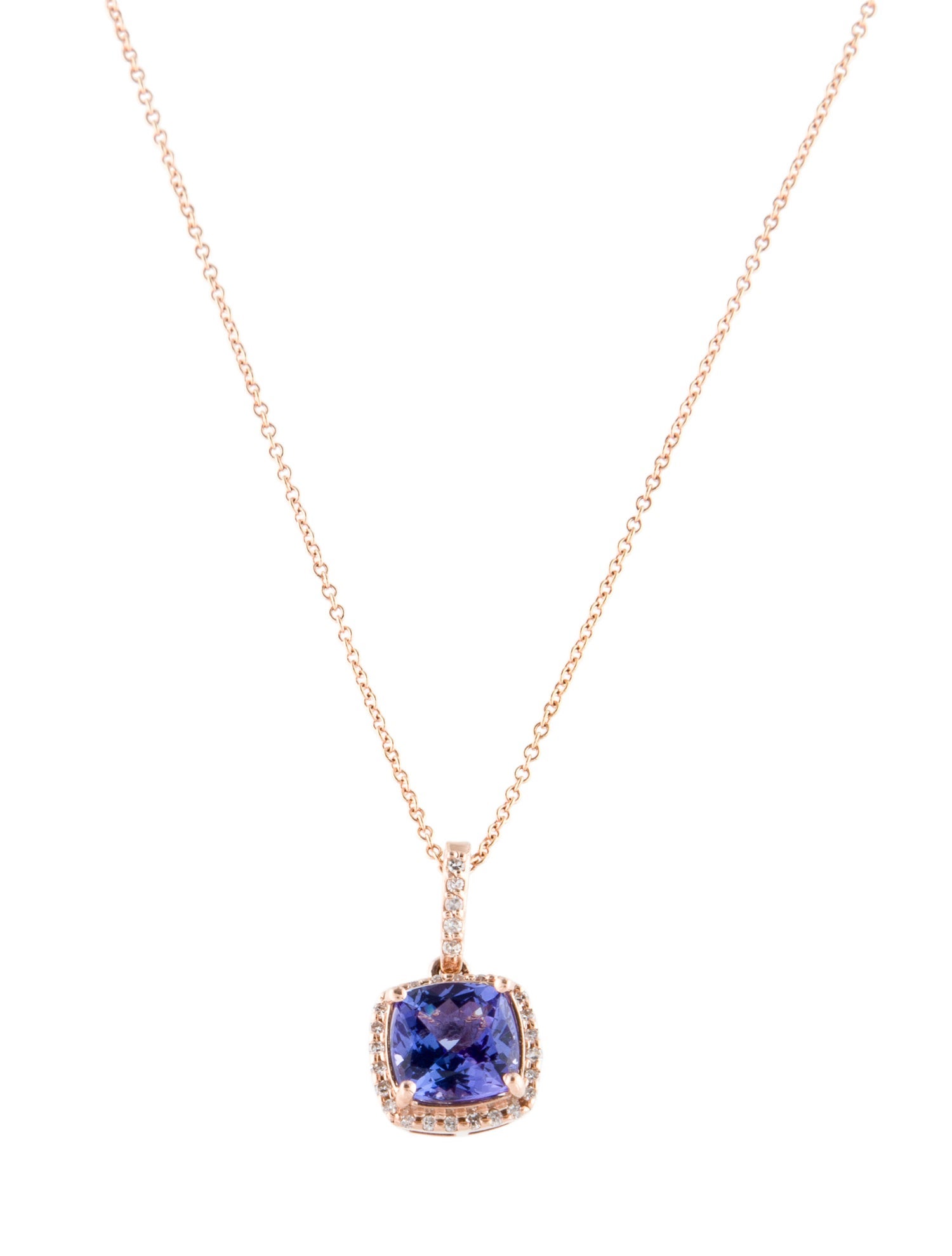 Effy Jewelry 14K 1.66ct Tanzanite & Diamond Pendant Necklace