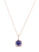 Effy Jewelry 14K 1.66ct Tanzanite & Diamond Pendant Necklace