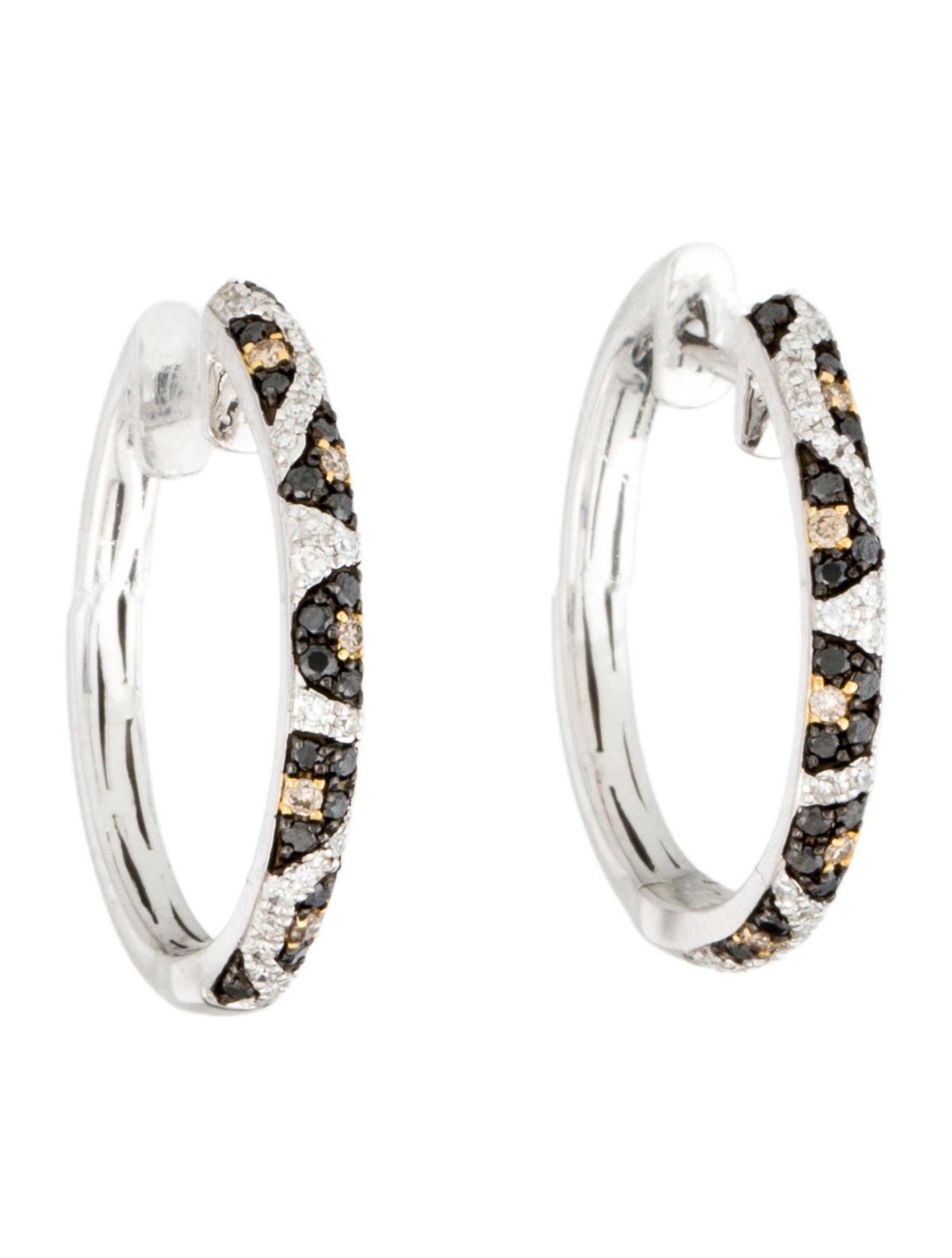 Effy Jewelry 14K Diamond Hoop Earrings