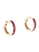 Effy Jewelry 14K 1.40ctw Ruby Hoop Earrings