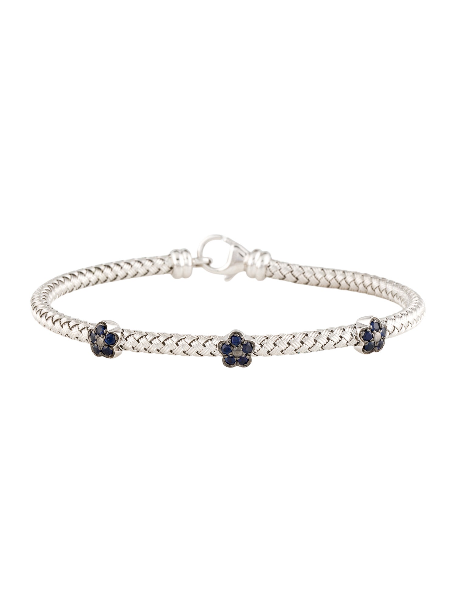 Effy Jewelry Sapphire Flower Station Bracelet
