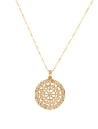 Effy Jewelry 14K Diamond D'Oro Mandala Pendant Necklace
