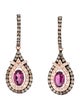 Effy Jewelry 14K Rhodolite & Diamond Drop Earrings