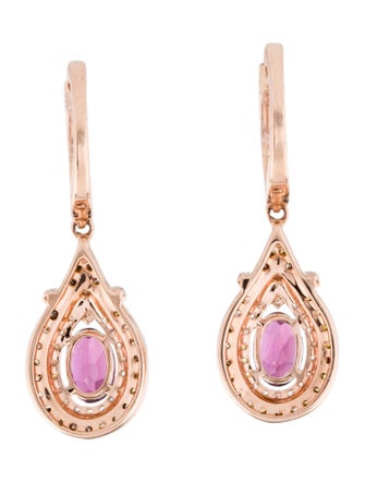 Effy Jewelry 14K Rhodolite & Diamond Drop Earrings