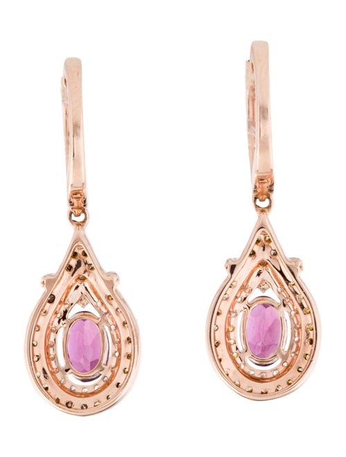 Effy Jewelry 14K Rhodolite & Diamond Drop Earrings