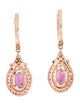 Effy Jewelry 14K Rhodolite & Diamond Drop Earrings