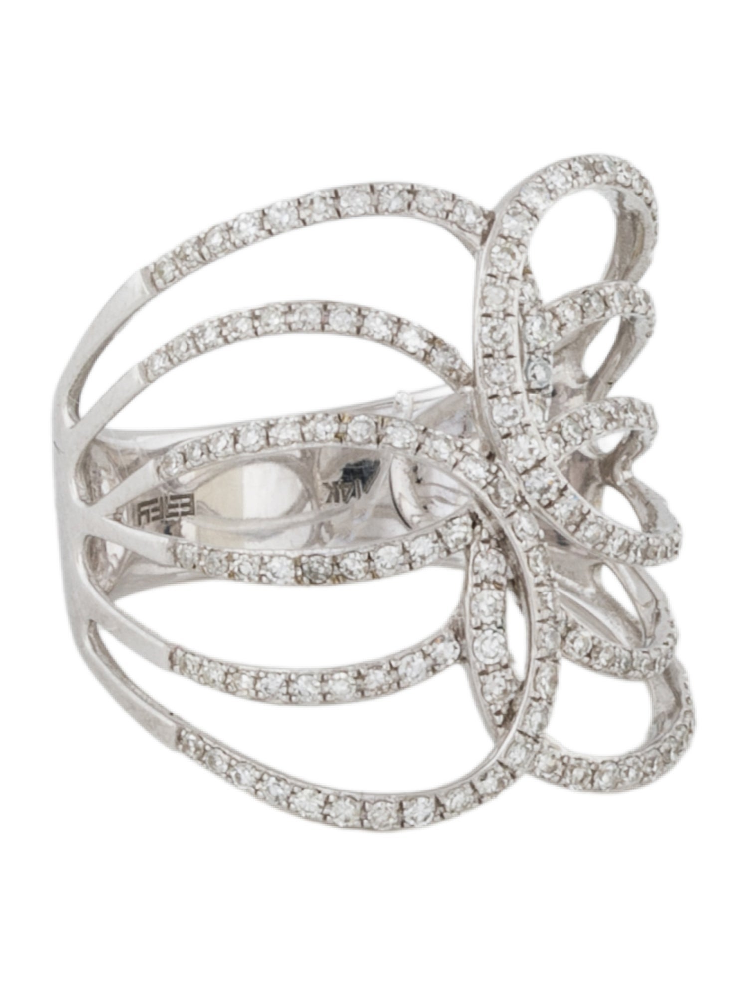 Effy Jewelry 14K Diamond Negative Space Ring