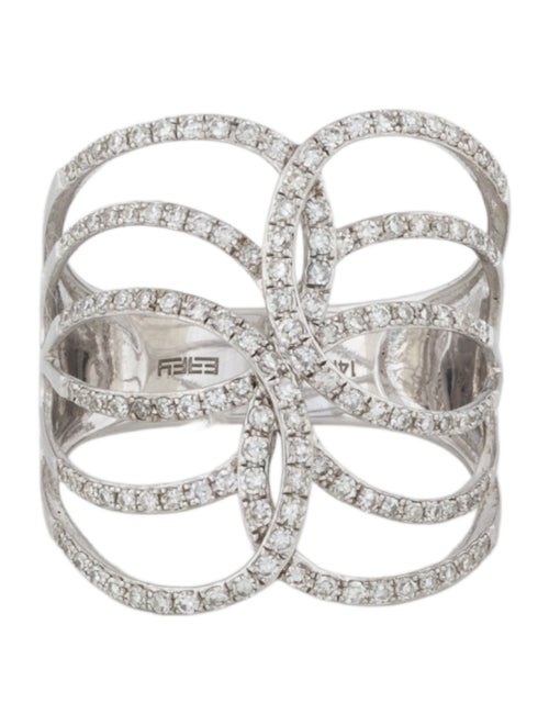 Effy Jewelry 14K Diamond Negative Space Ring