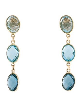 Effy Jewelry 14K Topaz Drop Earrings