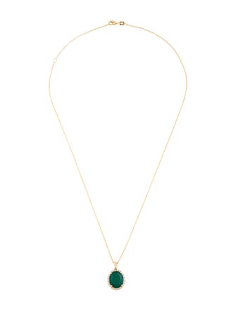 Effy Jewelry 14K Dyed Chalcedony & Diamond Pendant Necklace