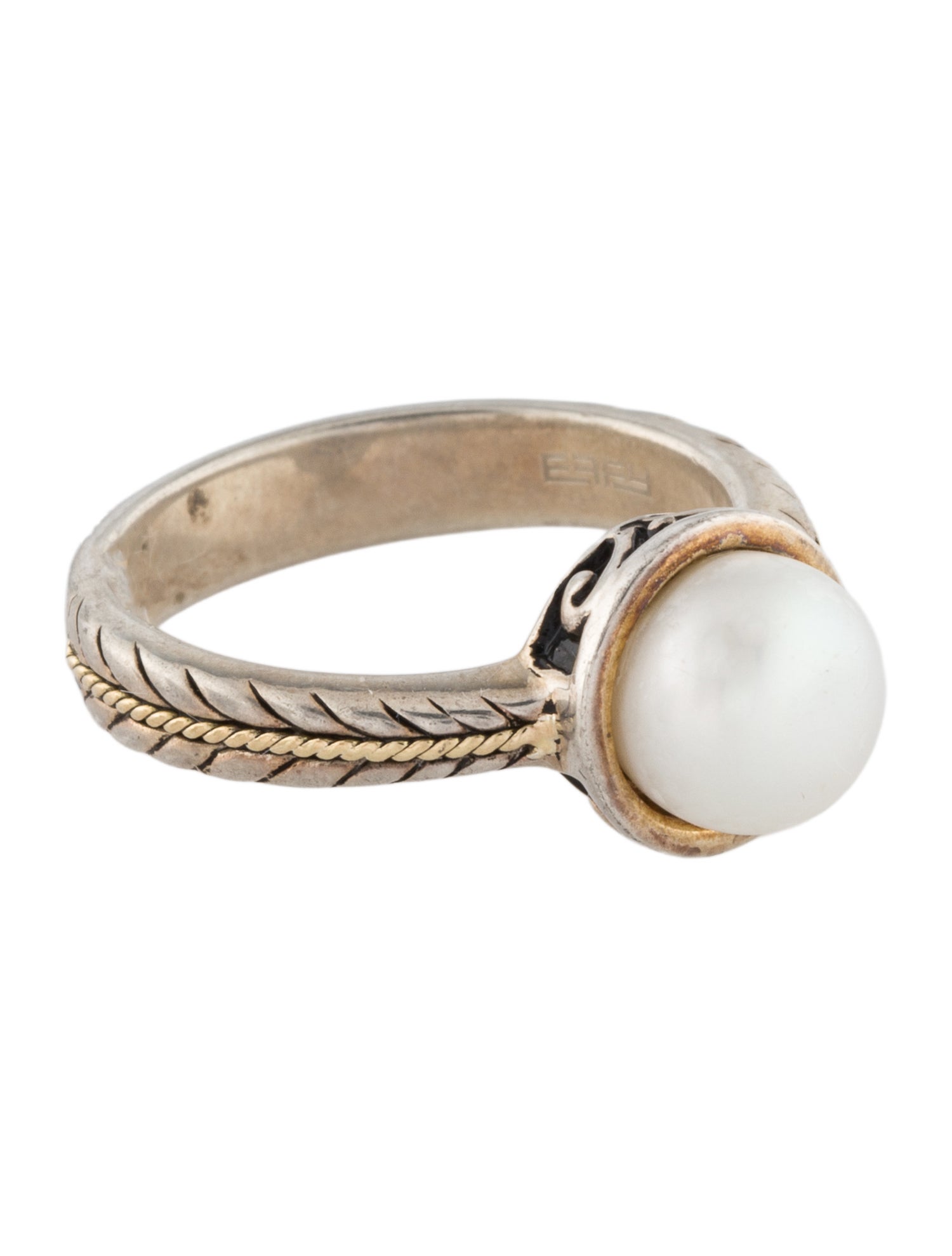 Effy Jewelry Two-Tone Pearl Cocktail Ring