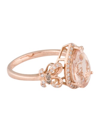 Effy Jewelry 14K 2.06ct Morganite & Diamond Cocktail Ring
