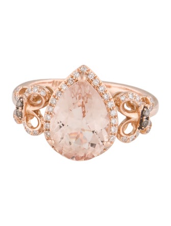 Effy Jewelry 14K 2.06ct Morganite & Diamond Cocktail Ring