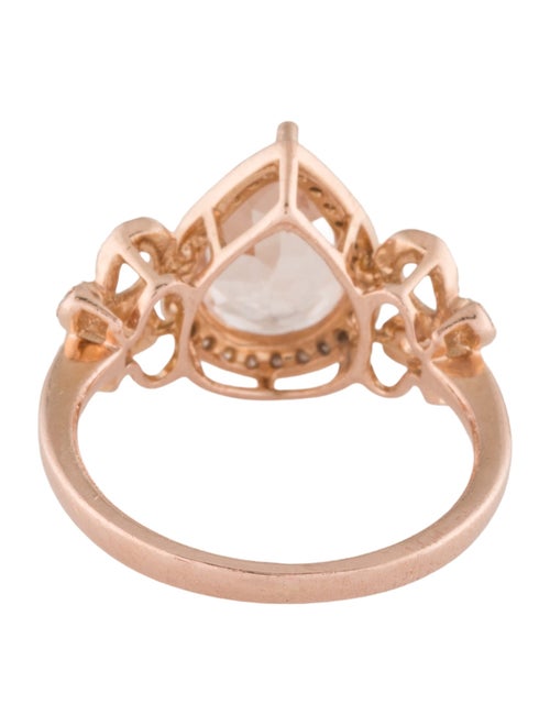 Effy Jewelry 14K 2.06ct Morganite & Diamond Cocktail Ring