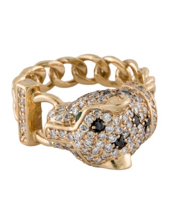 Effy Jewelry 14K Emerald & Diamond Panther Ring