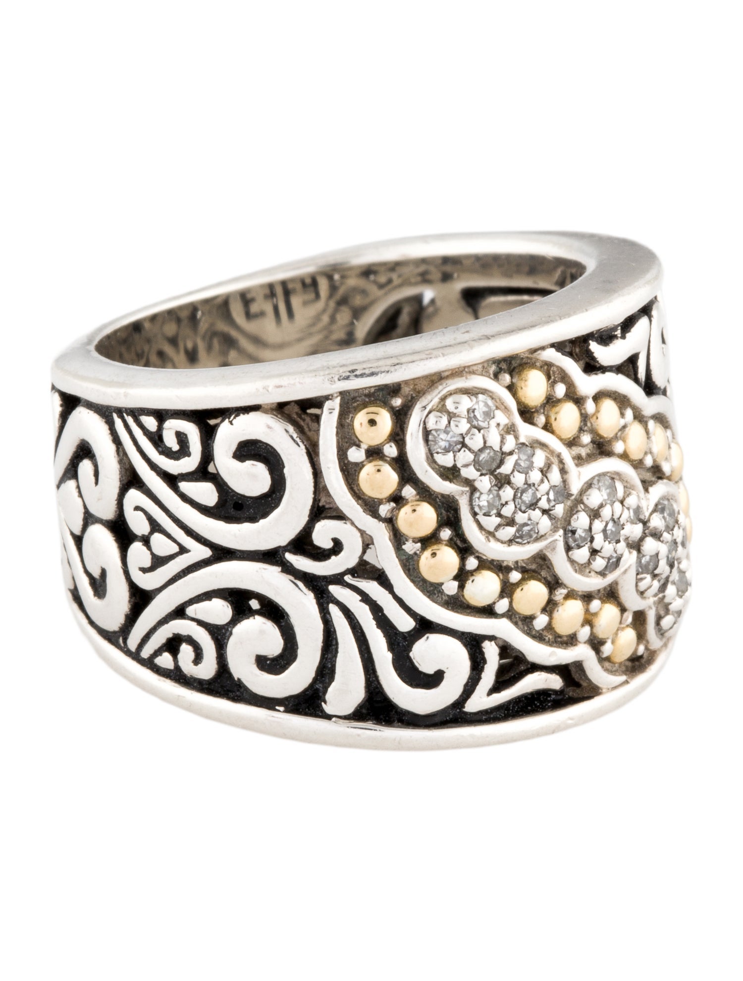 Effy Jewelry Diamond Two-Tone Ring