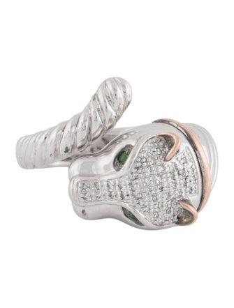 Effy Jewelry Tsavorite & Diamond Panther Ring