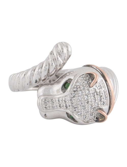 Effy Jewelry Tsavorite & Diamond Panther Ring