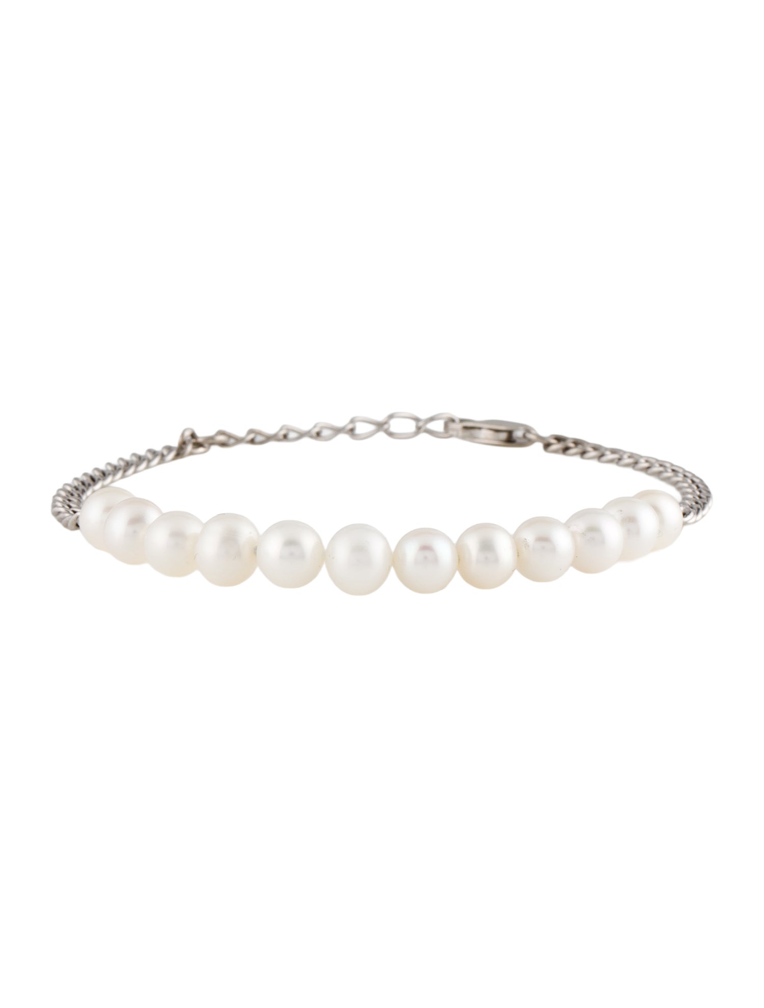 Effy Jewelry Cultured Freshwater Pearl Curb Link Chain Bracelet