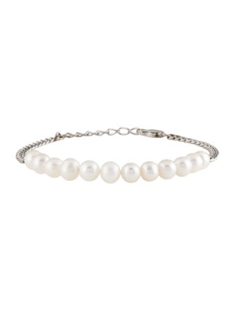 Effy Jewelry Cultured Freshwater Pearl Curb Link Chain Bracelet