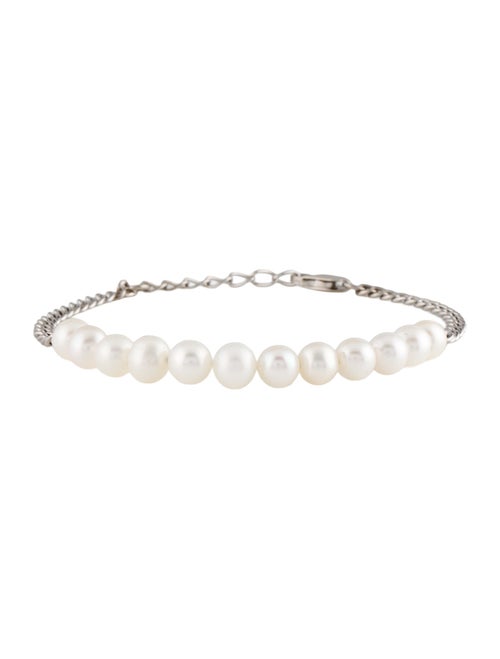 Effy Jewelry Cultured Freshwater Pearl Curb Link Chain Bracelet