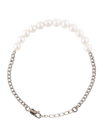 Effy Jewelry Cultured Freshwater Pearl Curb Link Chain Bracelet