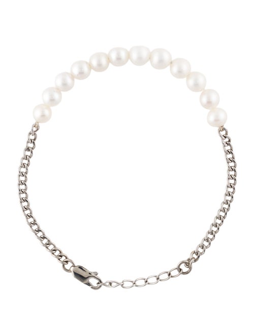 Effy Jewelry Cultured Freshwater Pearl Curb Link Chain Bracelet