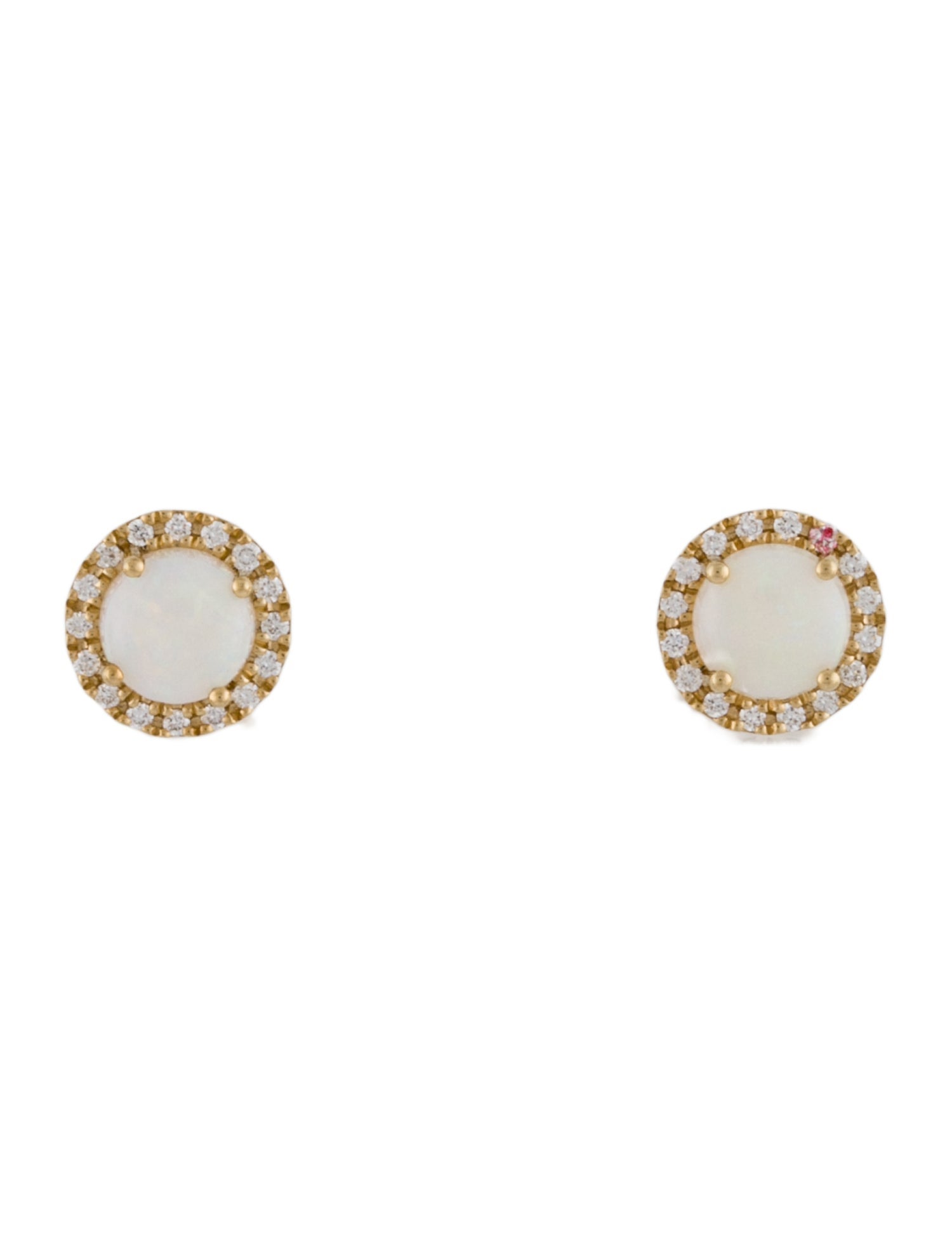 Effy Jewelry 14K Opal & Diamond Stud Earrings
