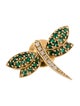 Effy Jewelry 14K Emerald & Diamond Dragonfly Brooch