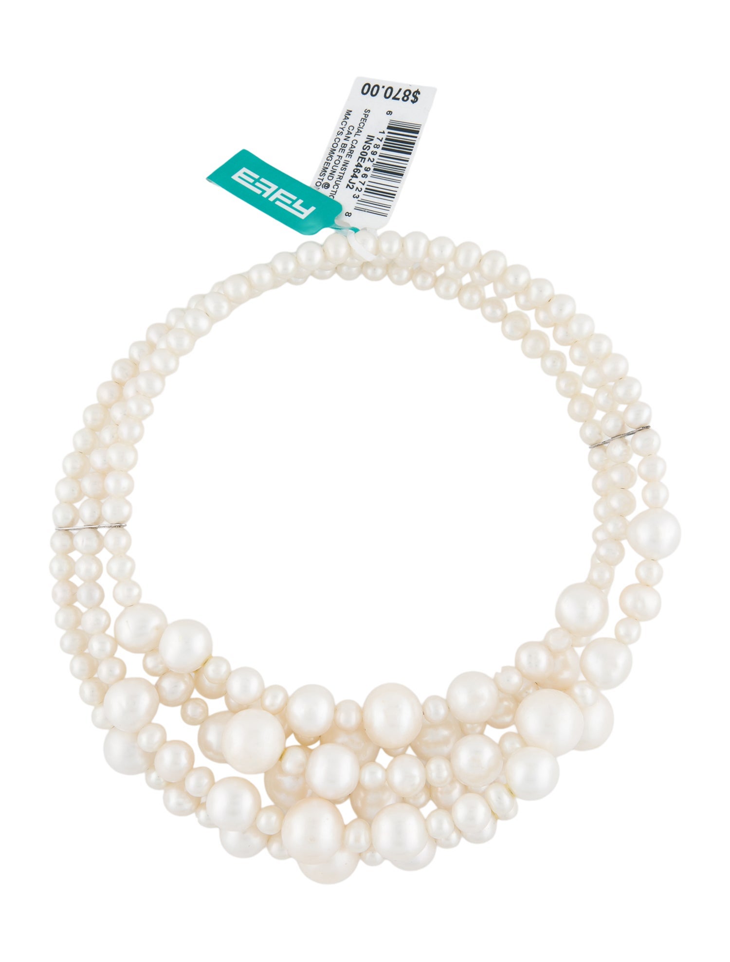 Effy Jewelry Pearl 3-Row Choker Necklace