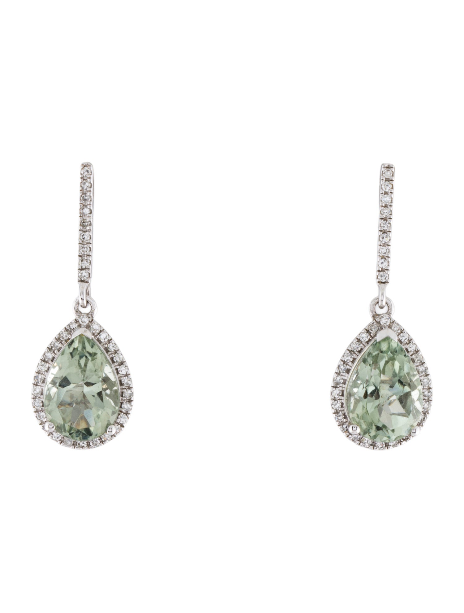 Effy Jewelry 14K Prasiolite & Diamond Drop Earrings