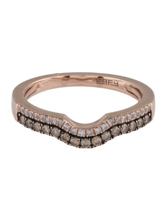 Effy Jewelry 14K Diamond Contour Band Ring
