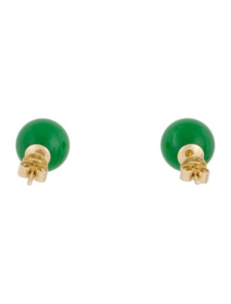 Effy Jewelry 14K Dyed Jadeite Stud Earrings