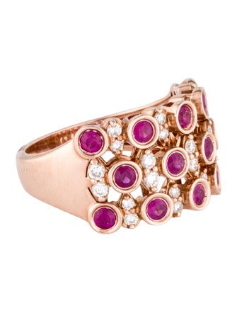Effy Jewelry 14K Ruby & Diamond Cocktail Ring