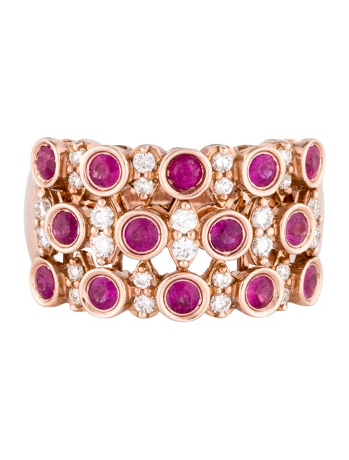 Effy Jewelry 14K Ruby & Diamond Cocktail Ring