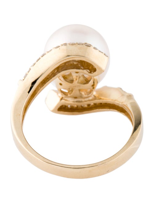 Effy Jewelry 14K Pearl & Diamond Cocktail Ring