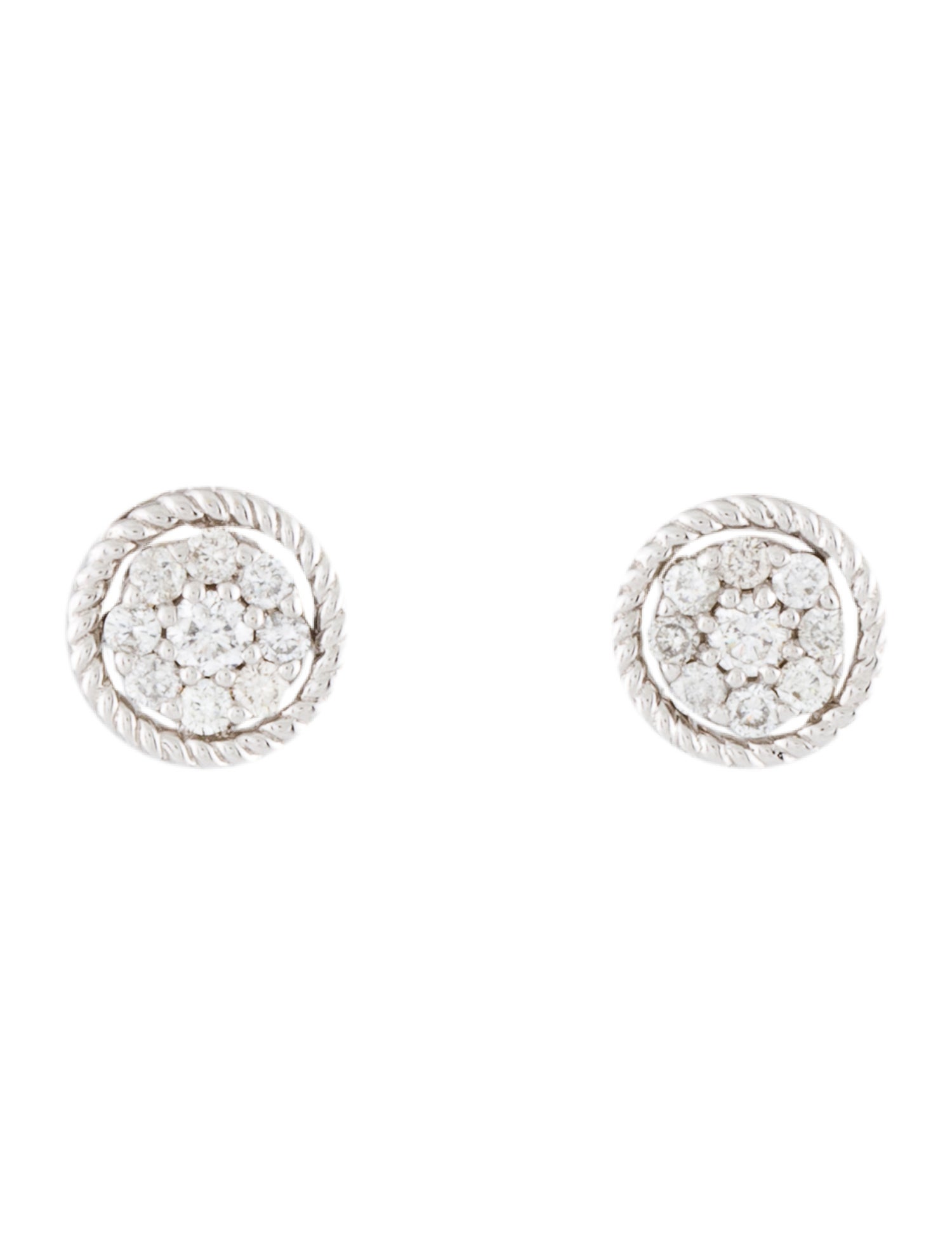 Effy Jewelry 14K Diamond Cluster Earrings