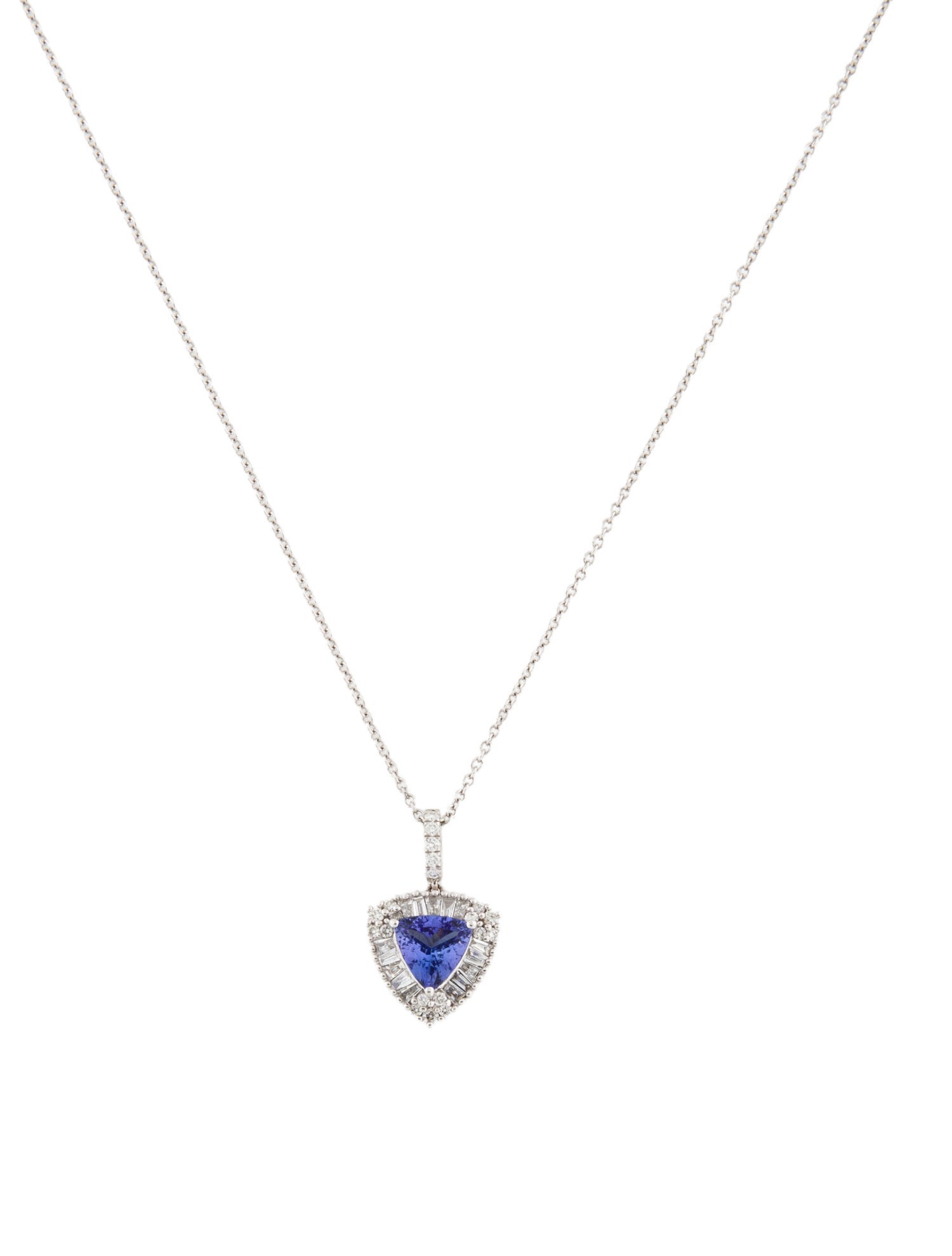 Effy Jewelry 14K 1.12ct Tanzanite & Diamond Pendant Necklace