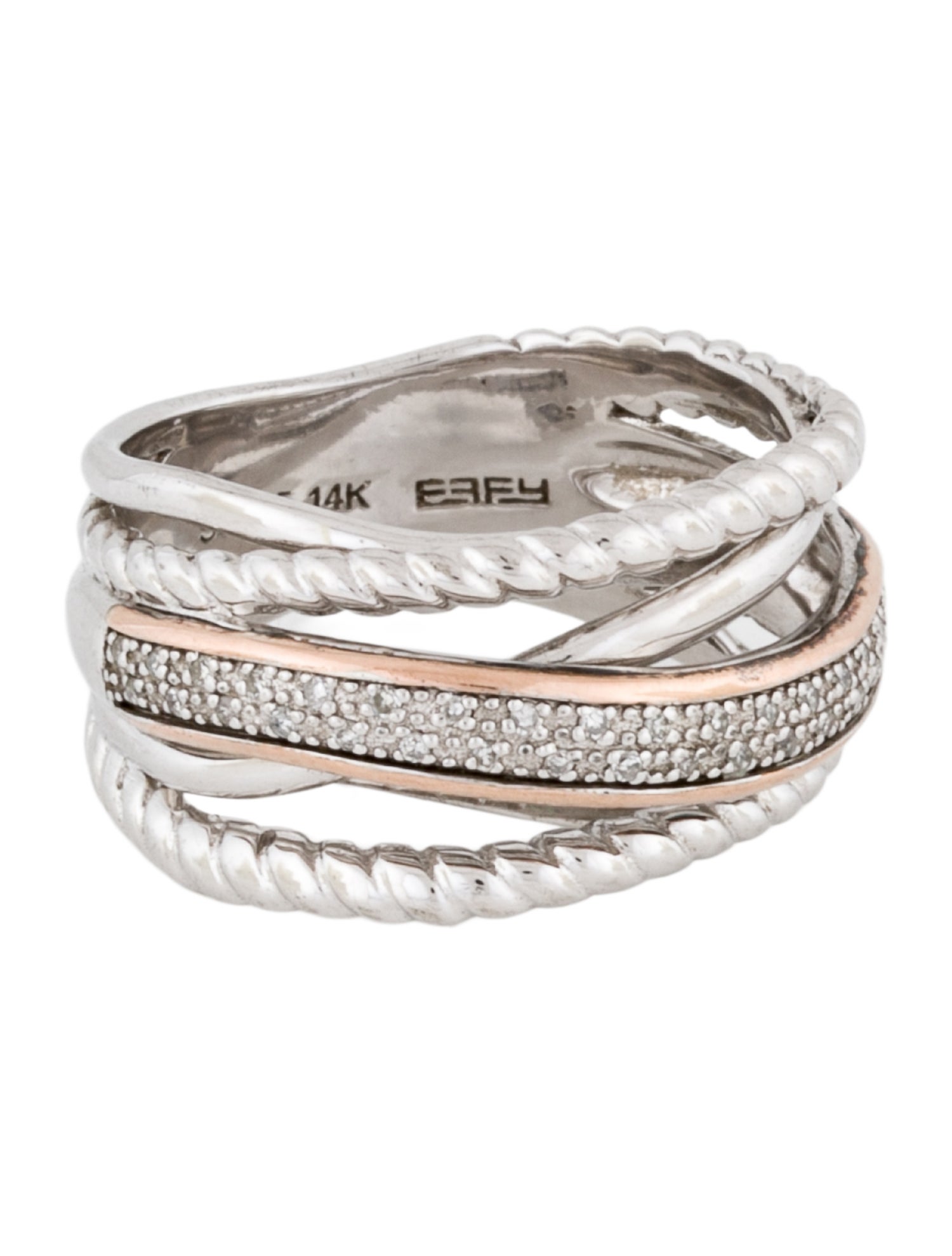 Effy Jewelry Diamond Crossover Cocktail Ring