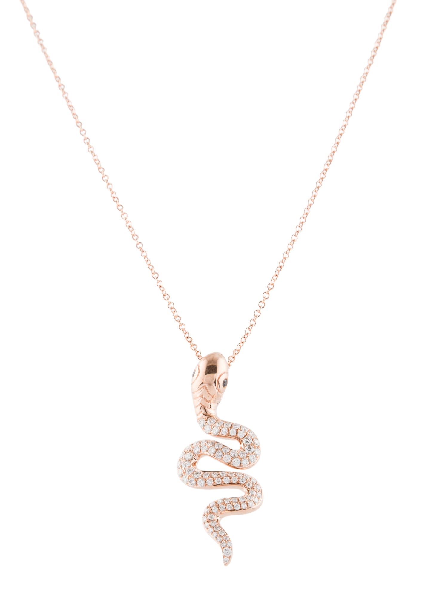 Effy Jewelry 14K Diamond Snake Pendant Necklace