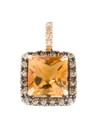 Effy Jewelry 14K Citrine & Diamond Pendant