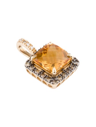 Effy Jewelry 14K Citrine & Diamond Pendant