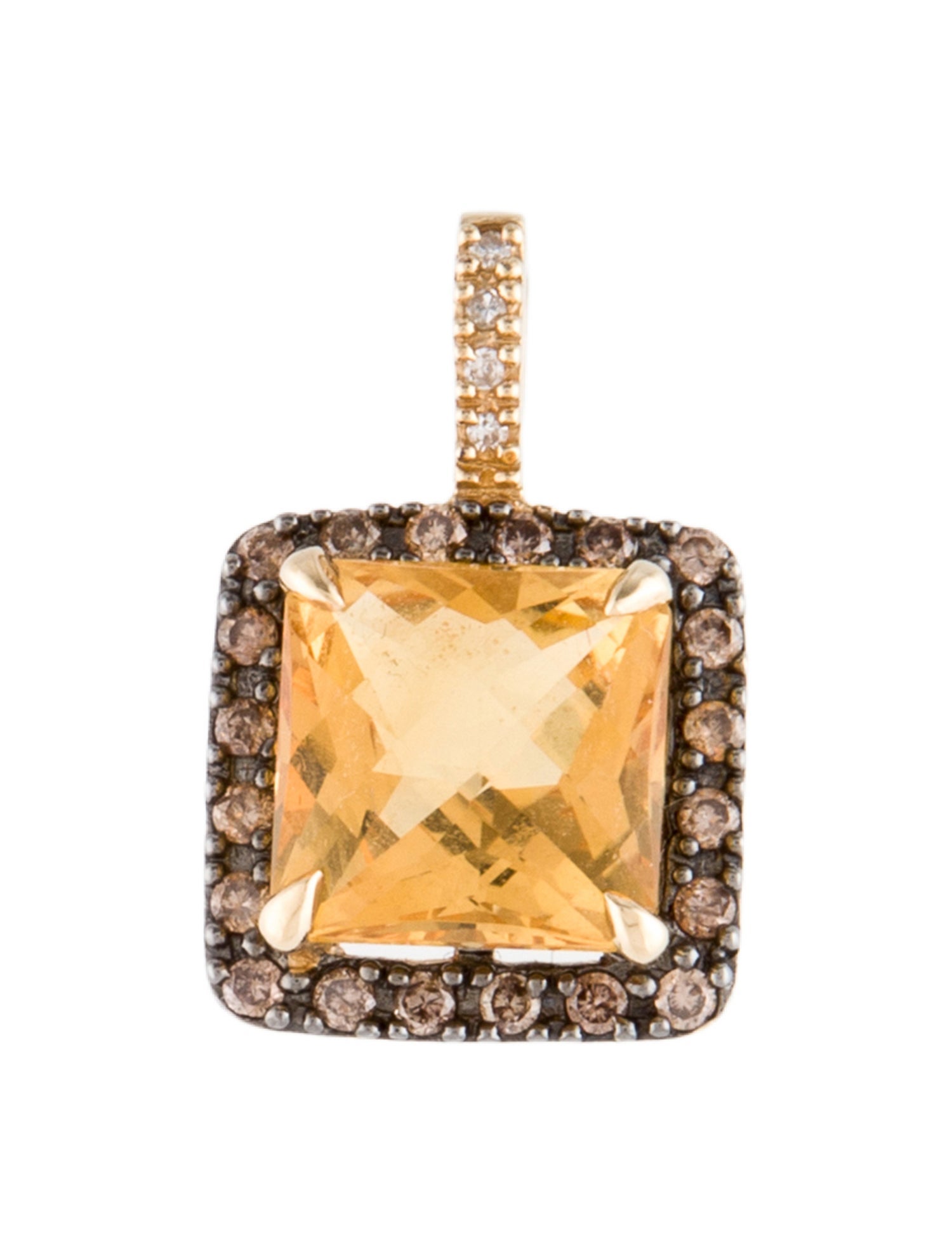 Effy Jewelry 14K Citrine & Diamond Pendant