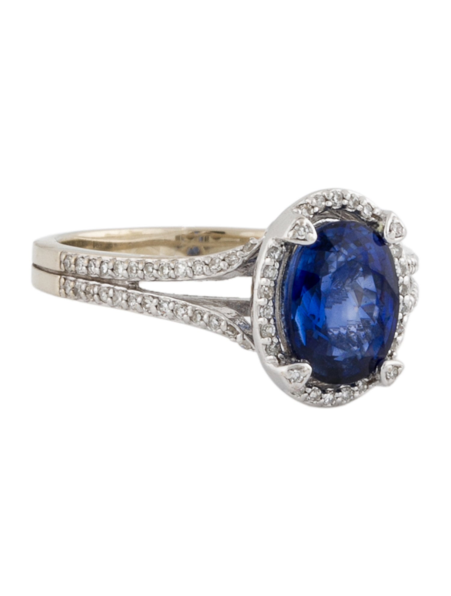 Effy Jewelry 14K 2.10ct Sapphire & Diamond Cocktail Ring